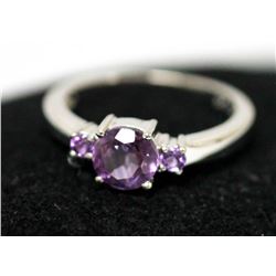 .925 STERLING SILVER 2.72 CTW AMETHYST RING