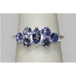 0.95 CTW TANZANITE RING .925 STERLING SILVER