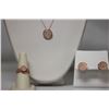 Image 2 : 14K GOLD POLISH ON .925 STERLING SILVER CIRCLE SET W/WH