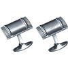 Image 1 : Visol Impresio Rectangular Stainless Steel Cufflinks