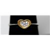 Image 1 : .925 STERLING SILVER HEART RING W/ CLEAR CZ