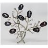 Image 1 : BLACK PEARL CZ BROOCH .925 STERLING SILVER