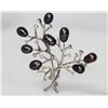 Image 2 : BLACK PEARL CZ BROOCH .925 STERLING SILVER