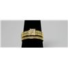 Image 1 : 14K GOLD POLISHED ON .925 STERLING SILVER CZ ENGAGEMENT