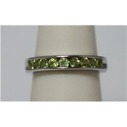 0.69 CTW PERIDOT RING .925 STERLING SILVER