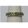 Image 1 : 0.69 CTW PERIDOT RING .925 STERLING SILVER