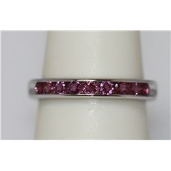 0.69 CTW PINK TOURMALINE RING .925 STERLING SILVER