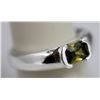 Image 1 : GREEN TOURMALINE CZ .925 STERLING SILVER RING