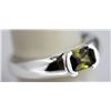 Image 2 : GREEN TOURMALINE CZ .925 STERLING SILVER RING