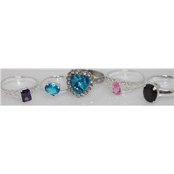 DEAL OF THE DAY! SET OF 5 RINGS MIX COLOR AND SHAPES .9