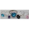 Image 2 : DEAL OF THE DAY! SET OF 5 RINGS MIX COLOR AND SHAPES .9