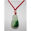 Image 1 : WHITE AND GREEN JADE CHINESE GOOD LUCK CHARM NECKLACE