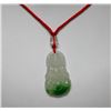 Image 2 : WHITE AND GREEN JADE CHINESE GOOD LUCK CHARM NECKLACE