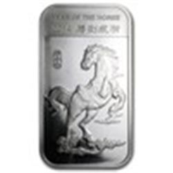 1 oz Silver Bar (2014 Year of the Horse)