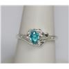 Image 2 : BLUE CZ .925 STERLING SILVER RING