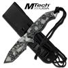 Image 1 : 8" MTECH SKULL CAMOUFLAGE HANDLE FULL TANG FIXED BLADE
