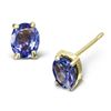 Image 1 : GENUINE TANZANITE 1.00 CTW STUD EARRING IN 14K SOLID YE