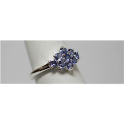 0.65CTW TANZANITE RING .925 STERLING SILVER