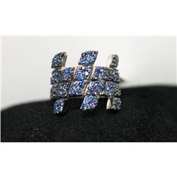 SAPPHIRE 2.88 CTW RING .925 STERLING SILVER