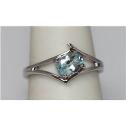 0.66 CTW Blue Topaz Ring .925 Sterling Silver