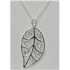 Image 2 : .925 STERLING SILVER LEAF NECKLACE AND EARRINGS