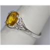 Image 2 : YELLOW CZ .925 STERLING SILVER RING