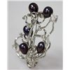 Image 2 : REFINED BLACK PEARL CZ BROOCH.925 STERLING SILVER