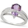 Image 1 : GENUINE 1.72 CTW AMETHYST AND 0.10 CTW DIAMOND PLATINUM