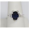 Image 1 : SAPPHIRE CZ .925 STERLING SILVER