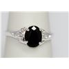 Image 1 : BLACK CZ .925 STERLING SILVER RING