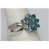 Image 2 : 6.17 CTW BLUE TOPAZ RING .925 STERLING SILVER