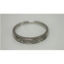 .925 STERLING SILVER WHITE CZ BAND RING