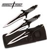 Image 1 : 8" SET OF 3 2 TONE THROWING KNIVES W/SHEATH
