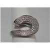 Image 1 : BEAUTIFUL .925 STERLING SILVER HORSE SHOE RING W/ CZ EM