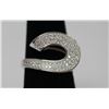 Image 2 : BEAUTIFUL .925 STERLING SILVER HORSE SHOE RING W/ CZ EM