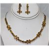 Image 1 : 55.00 CTW CITRINE .925 STERLING SILVER NECKLACE/EARRING