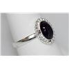 Image 2 : BEAUTIFUL SILVER RING WITH PURPLE AMETHYST STONE CTW1.5