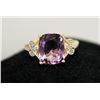Image 2 : 14K GOLD PLATED AMETHYST RING 4.50 CTW