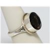 Image 2 : 8.50 CTW NATURAL SMOKY TOPAZ ROUND RING .925 STERLING S