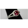 Image 2 : .925 STERLING SILVER MODERN PINK CZ RING