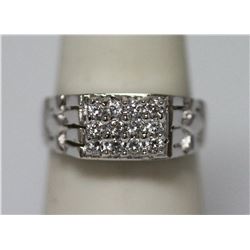 0.75 CTW DIAMOND CZ RING .925 STERLING SILVER