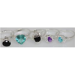 DEAL OF THE DAY! SET OF 5 RINGS MIX COLOR AND SHAPES .9