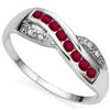 Image 1 : GENUINE 0.40 CTW RUBY AND 0.01 CTW DIAMOND PLATINUM PLA