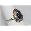 Image 2 : BEAUTIFUL SILVER RING WITH BLUE TANZANITE STONE CTW 2.7