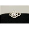 Image 1 : CLEAR CZ FLOWER RING .925 STERLING SILVER