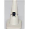 Image 1 : 2.50 CTW Modern Style Tanzanite Rectangle Ring .925 Ste