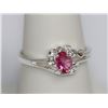 Image 1 : PINK CZ .925 STERLING SILVER RING