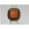 Image 1 : Antique Style Orange Square CZ Ring