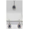 Image 1 : BEAUTIFULL .925 STERLING SILVER BLUE CZ STONE PENDANT S