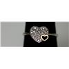 Image 1 : .925 STERLING SILVER HEART RING W/ CLEAR CZ